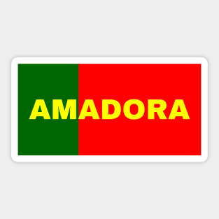 Amadora City in Portuguese Flag Colors Sticker